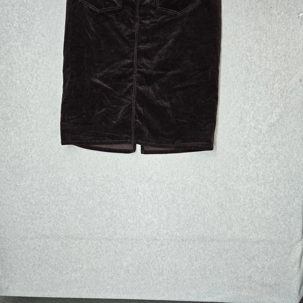 Skayne Women Skirt 33 Brown Corduroy Button Pencil & Straight
